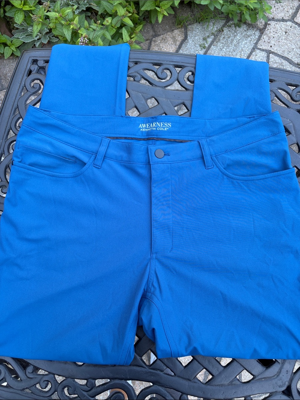 Awearness by Kenneth Cole Men's Bright Blue Chino Pants